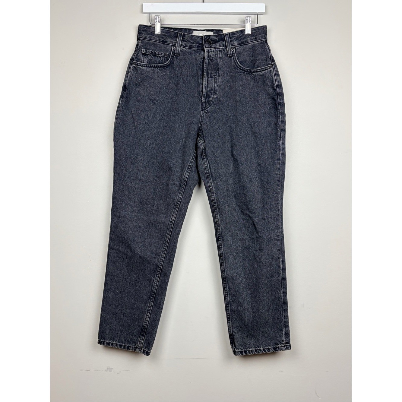 NWT Everlane Curvy 90s Cheeky Straight Jean Washed Black Ankle 30
