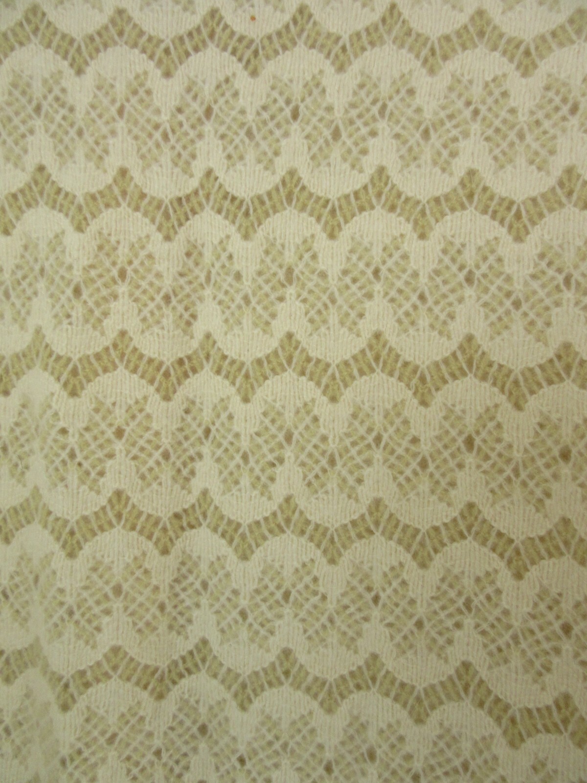 VTG Crochet Dalton Ivory 100% Virgin Cashmere Sweater Sz S / EVC