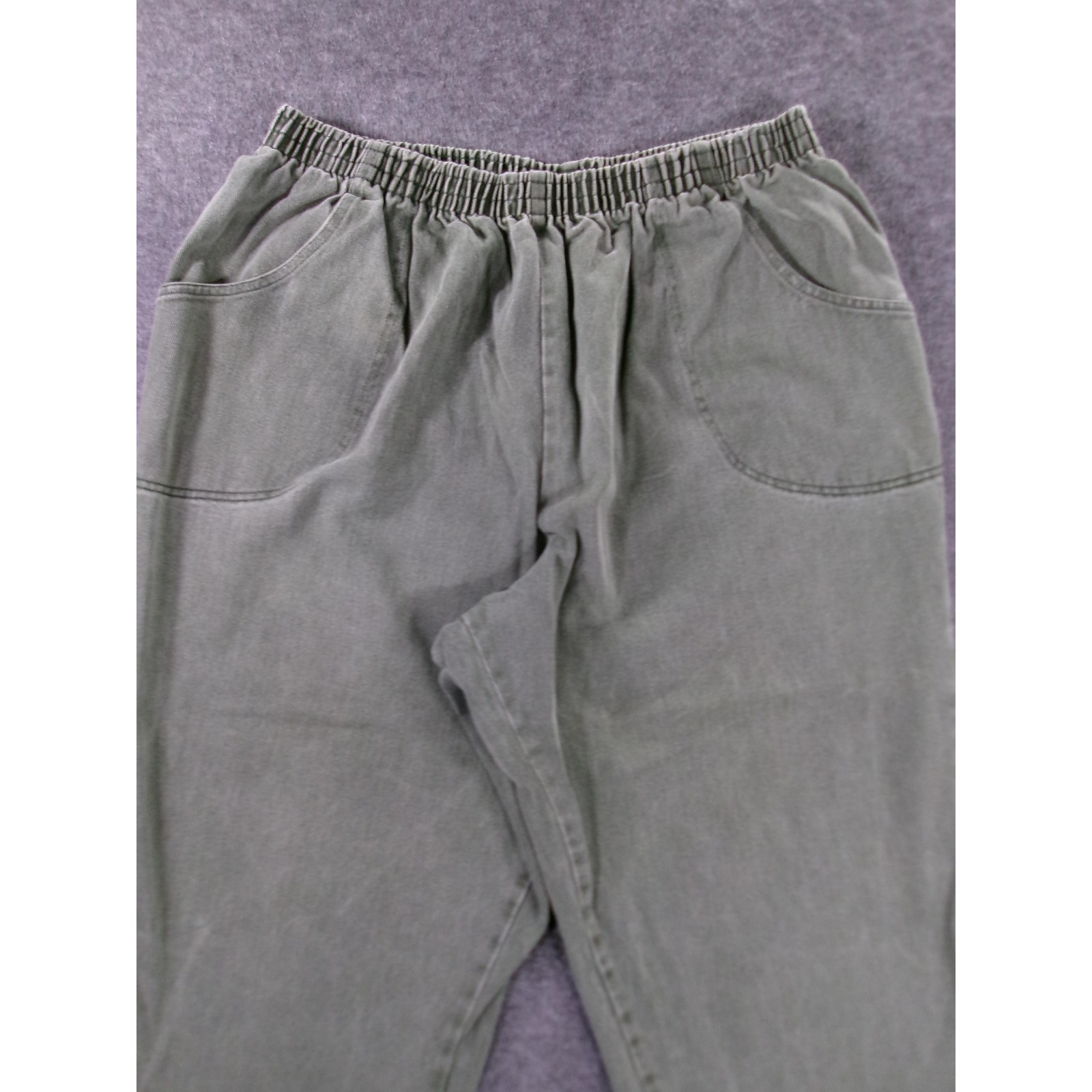 Classic Elements Woman Jeans Womens 26WP Petite Dark Green Vintage 80s Tapered R
