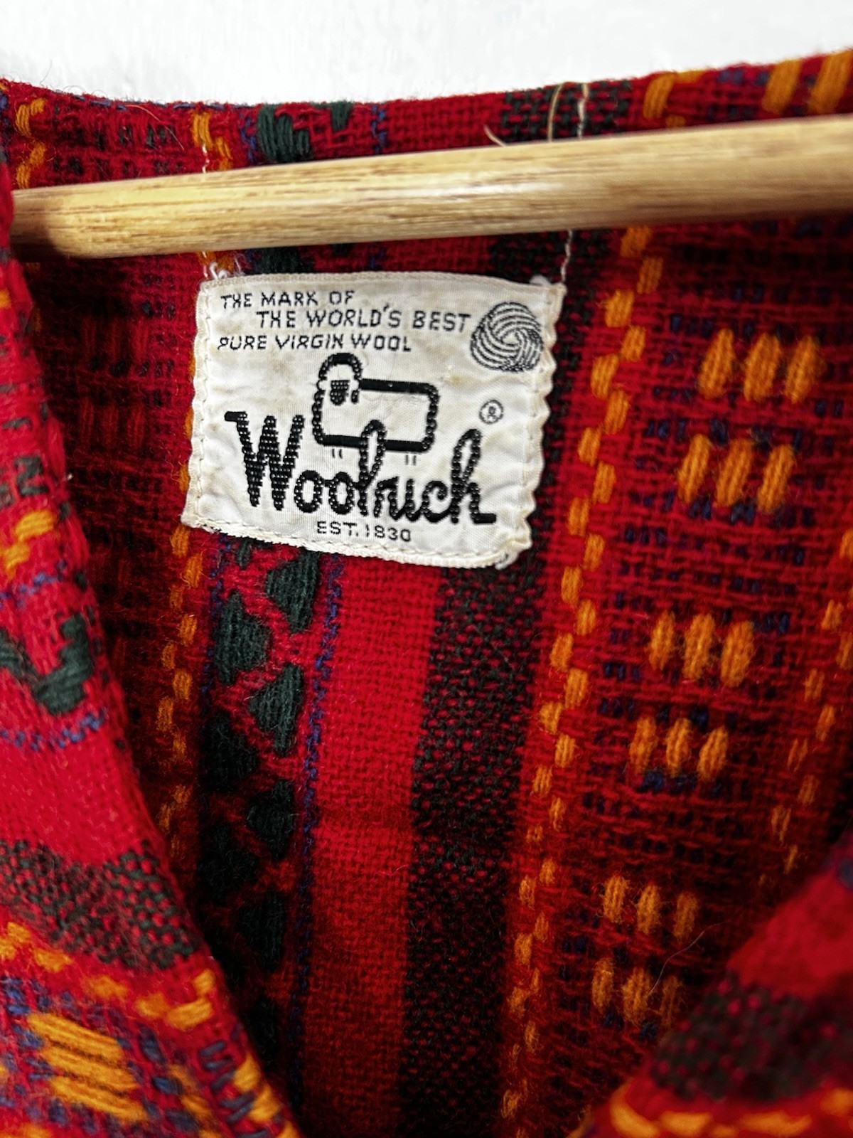 Vintage Rare 70s Wool rich Aztec Boho Ponchos Virgin Wool 30×29