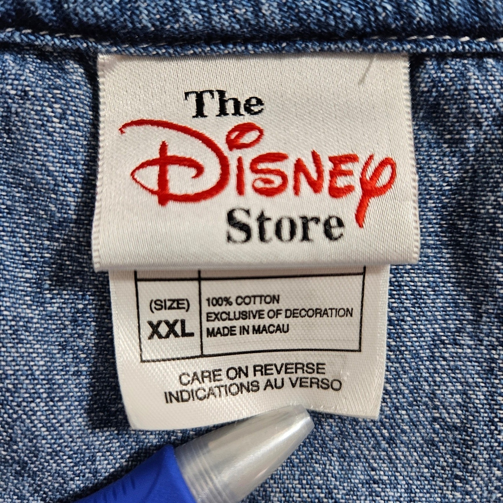 Vintage Disney Store Winnie the Pooh Denim Jumper Dress XXL Embroidered Coverall