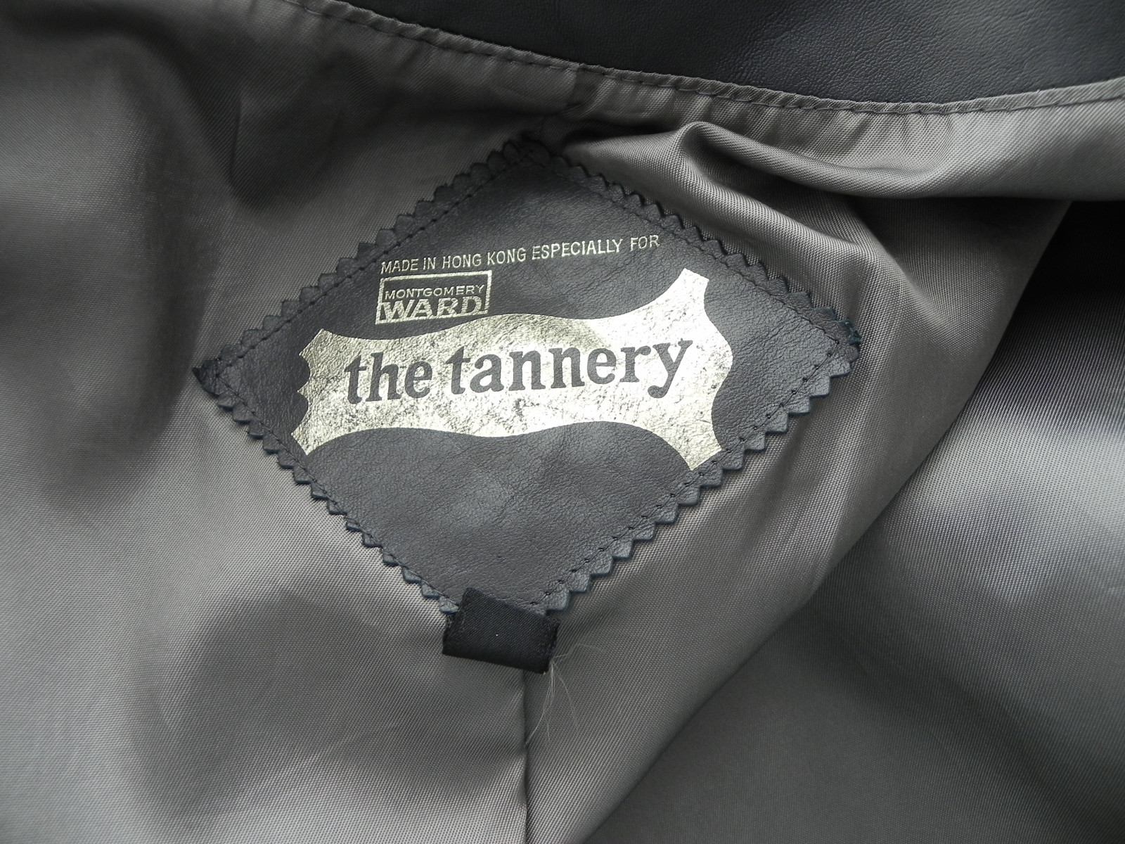 The Tannery Montgomery Ward Leather Overcoat Pockets Gray Midi Belted Size M
