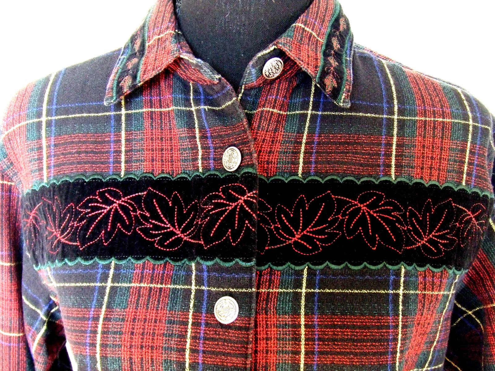 Wrangler Western Wear For Women Black, Red,Yellow with Black Velvet Trim Sz Med