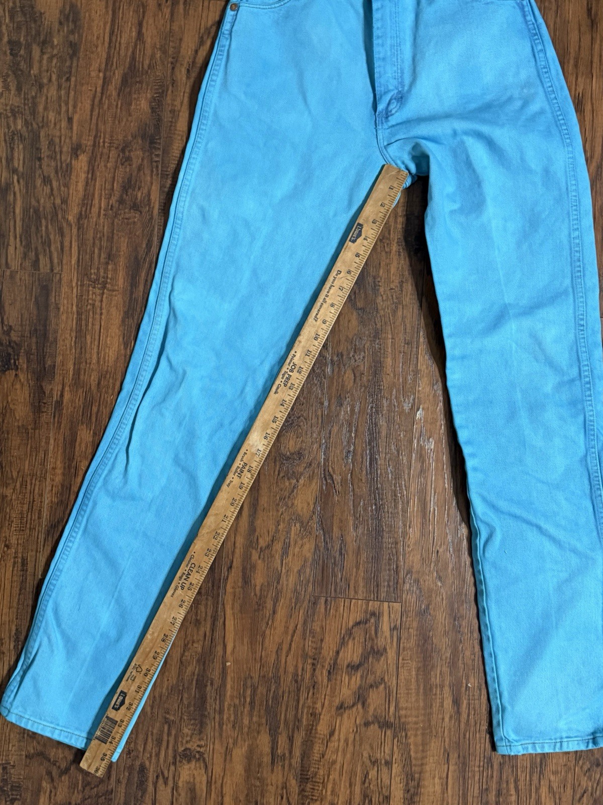 Vtg Custom Turquoise Wranglers 14MWZGB Jeans Made in USA Women’s 11×36 80s-90s