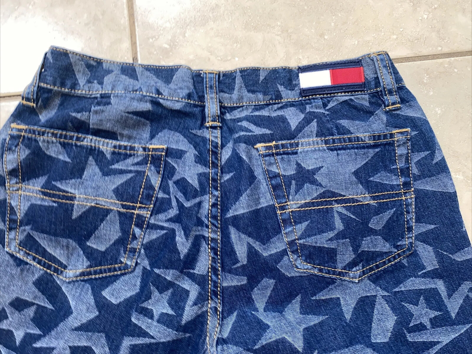 Vintage Y2K Tommy Jeans Hilfiger PATRIOTIC STARS Flare jeans Women size 5