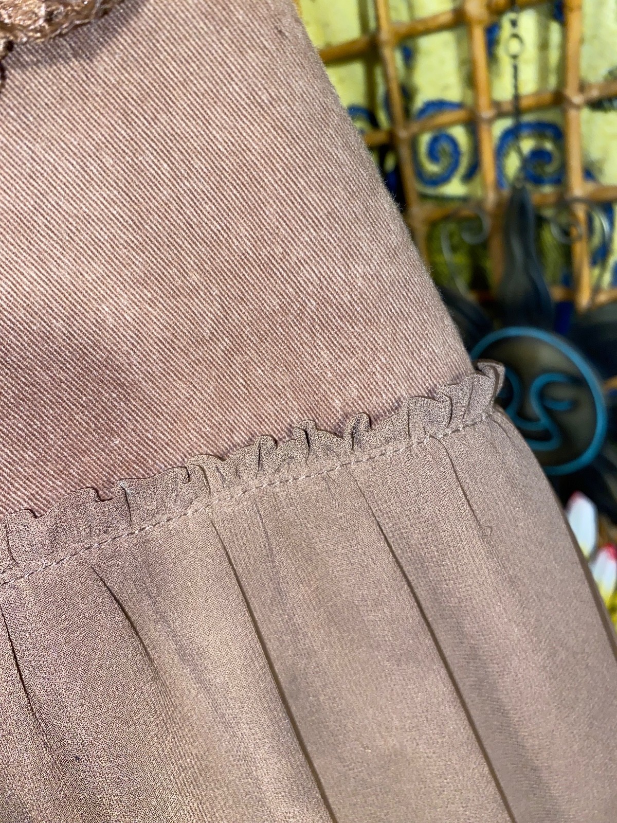 Authentic 70s Vintage Tiered Pinafore Jumper