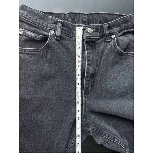 Vintage Denim Riders High Waisted Straight Leg Jeans Faded Black Wash Womens 27