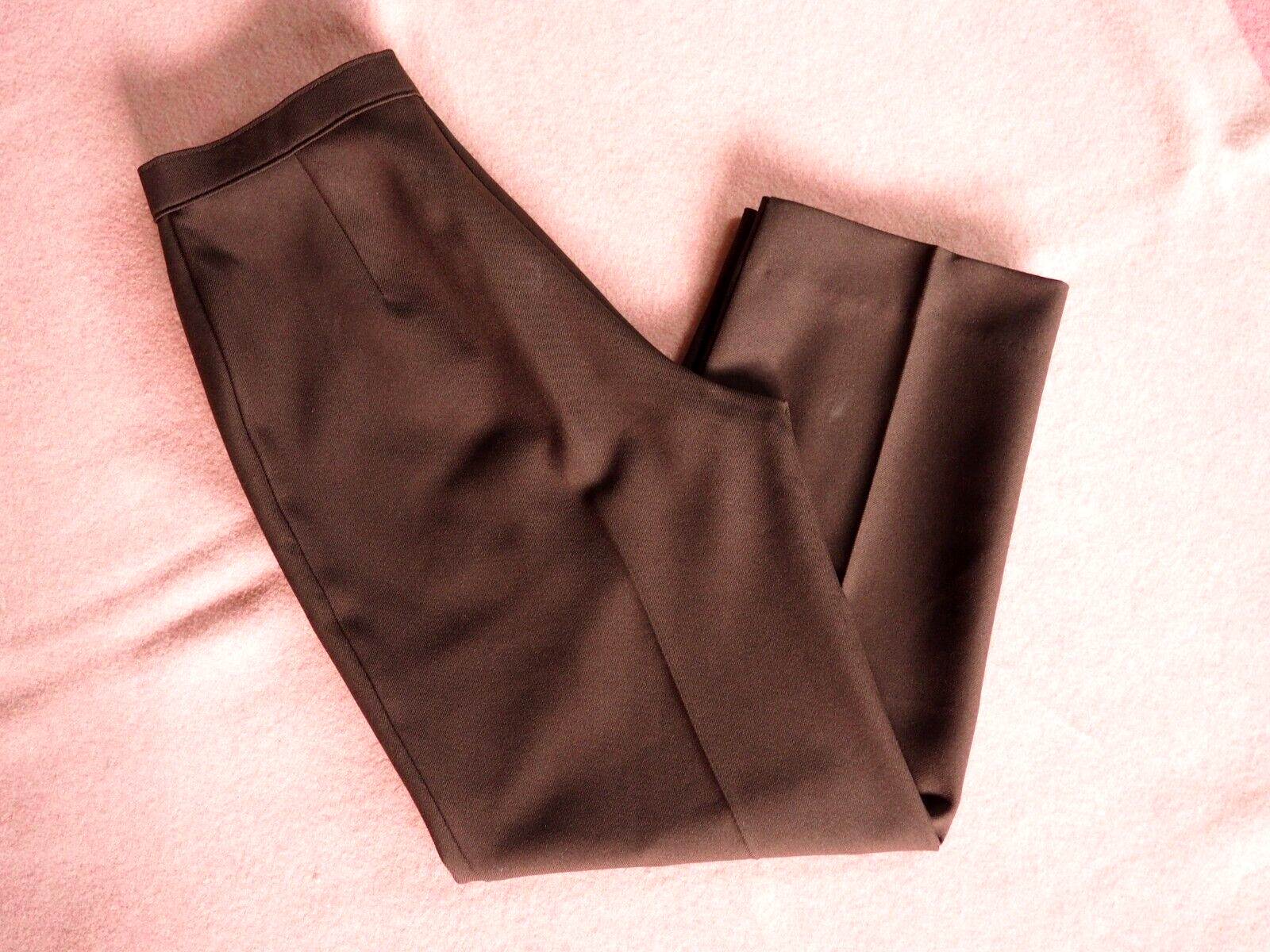 VTG 70s LEVIS Brown High Waist Polyester Mom Jeans Business Formal Pants 29×27
