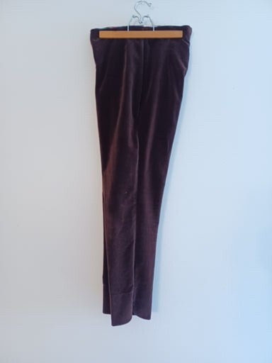 Vintage 60s Malbe Original 2 Pc Size 12 Appliqué Shirt and Slim Ankle Pant Suit