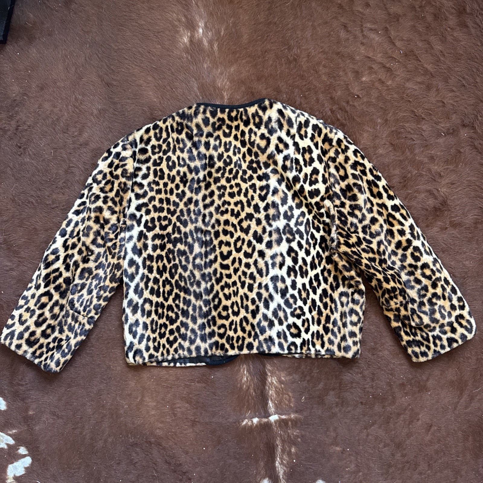 Vintage Women’s 50s Faux Leopard Fur Top Small Winter Product Campus