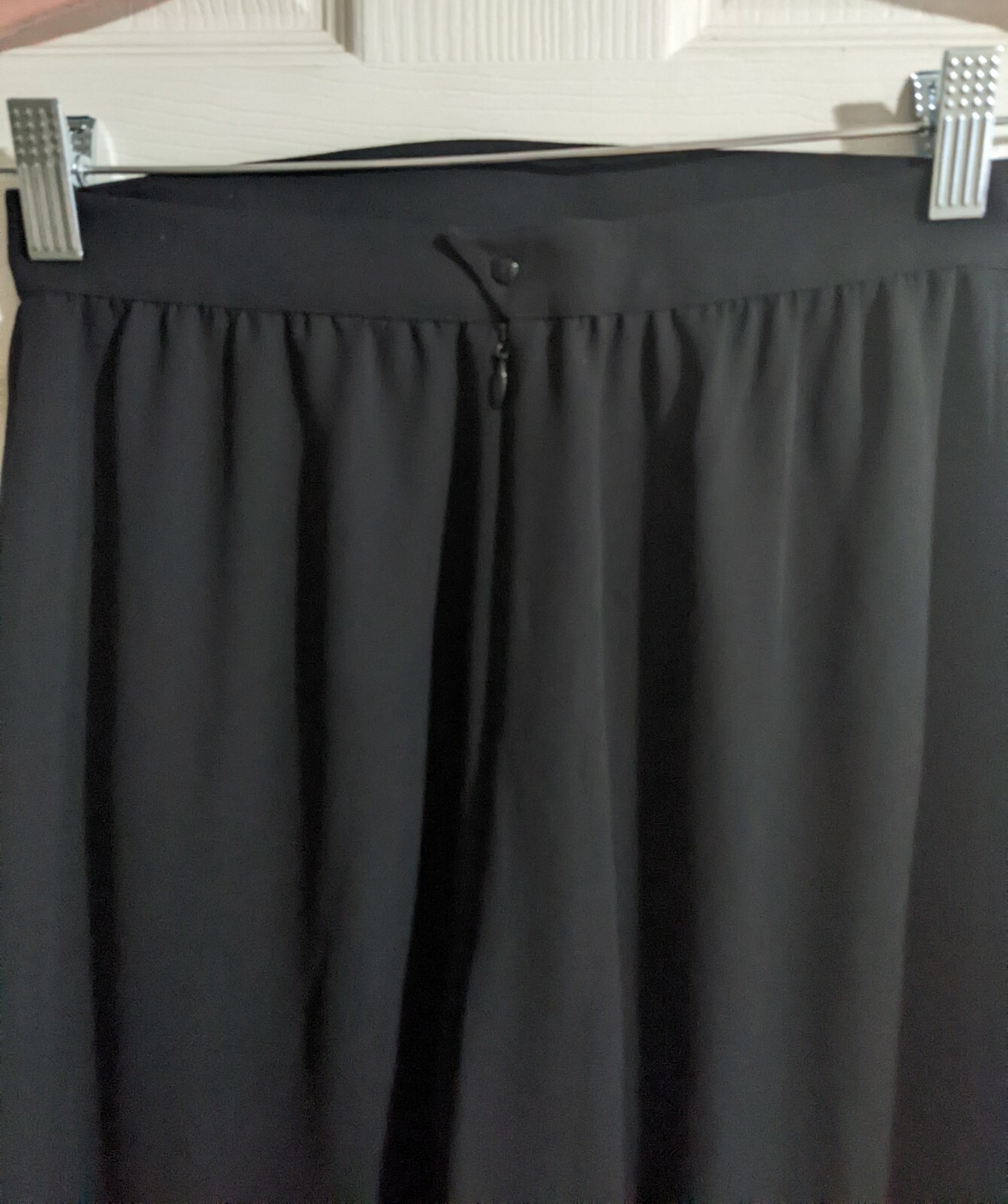 Vintage Thierry Mugler Black Pants 38 Made in France US 2/4 High Waist Wide Leg