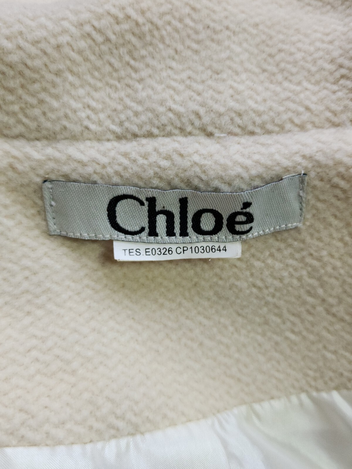 Vtg 90s y2k Chloé embroidered soft coat cream XS/S