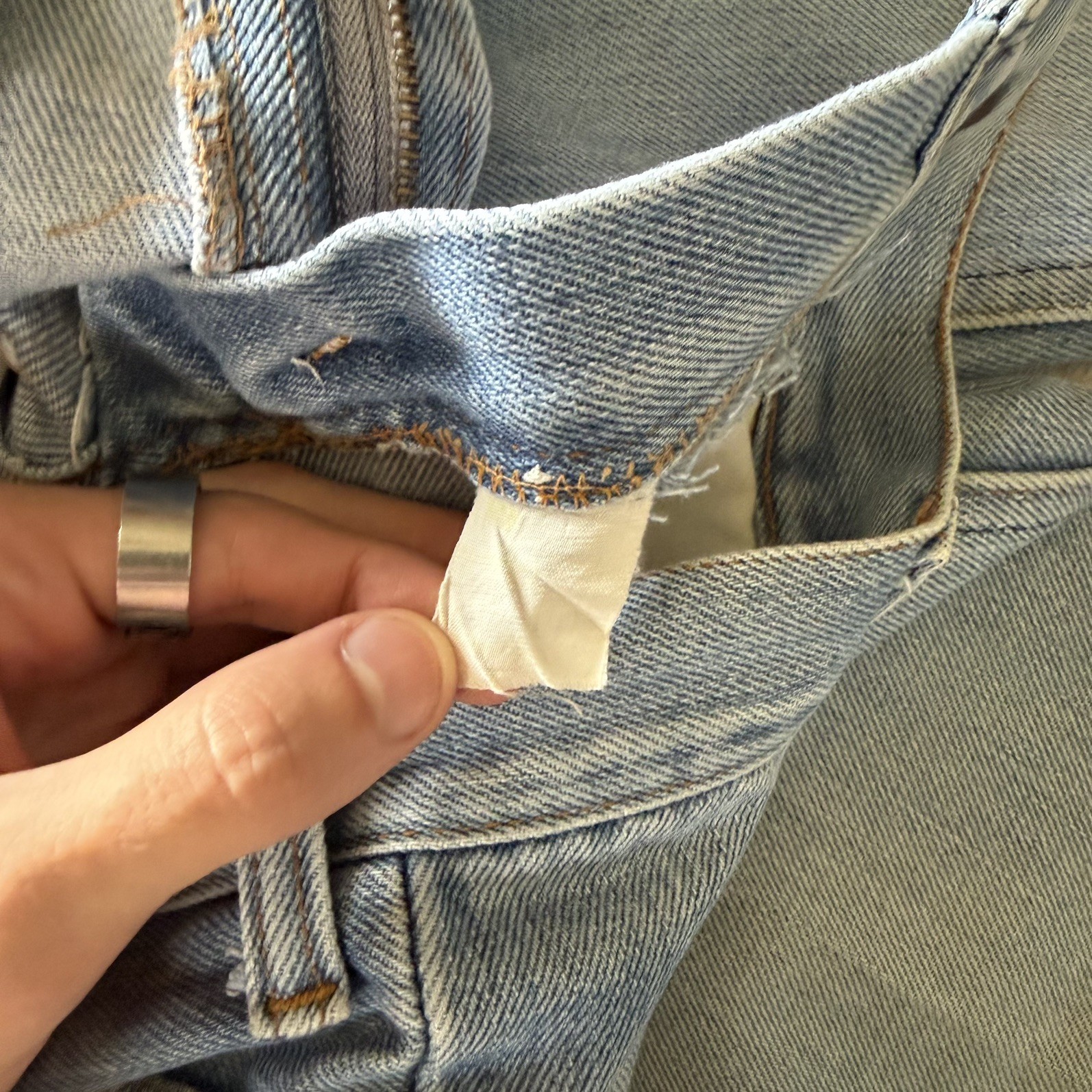 Vintage 70s Plain Pockets JC Penney Flare Bellbottom Jeans 30×31
