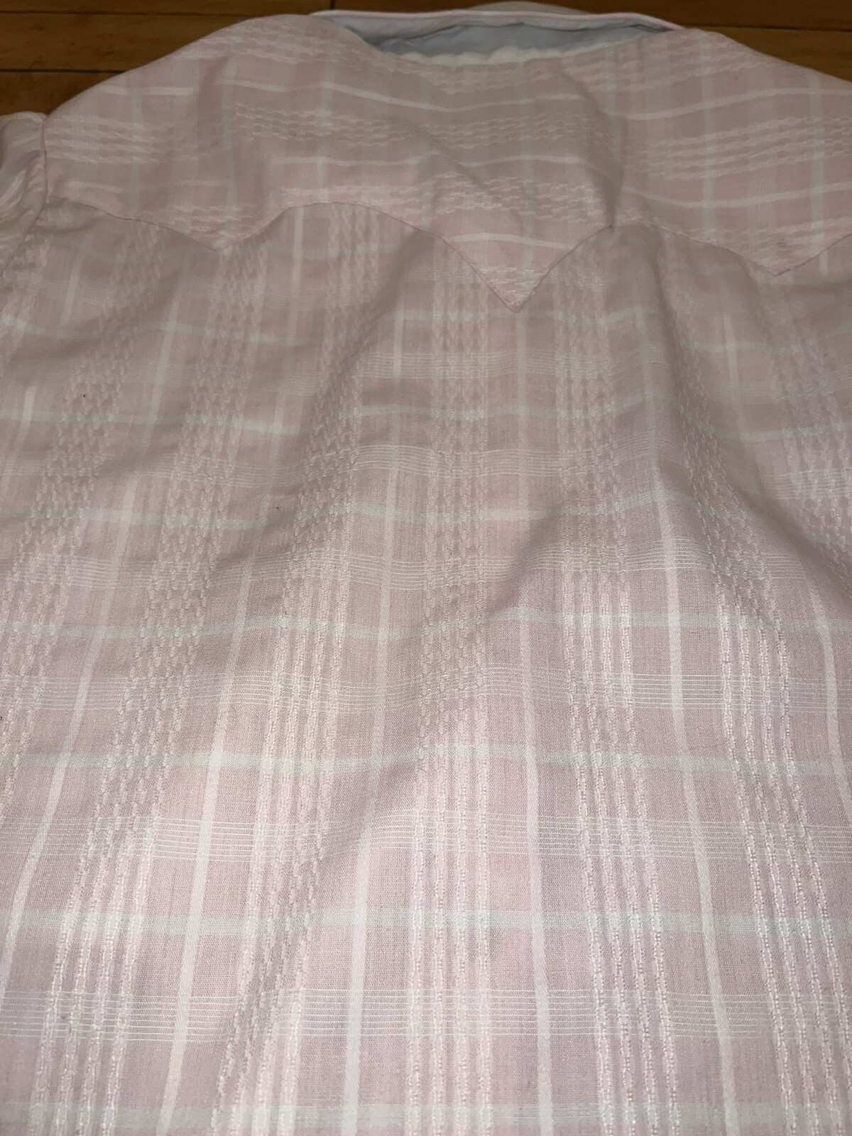 Vintage 70s Tem Tex Cowboy Pink Western Shirt Womens Pearl Snap Chain Pattern