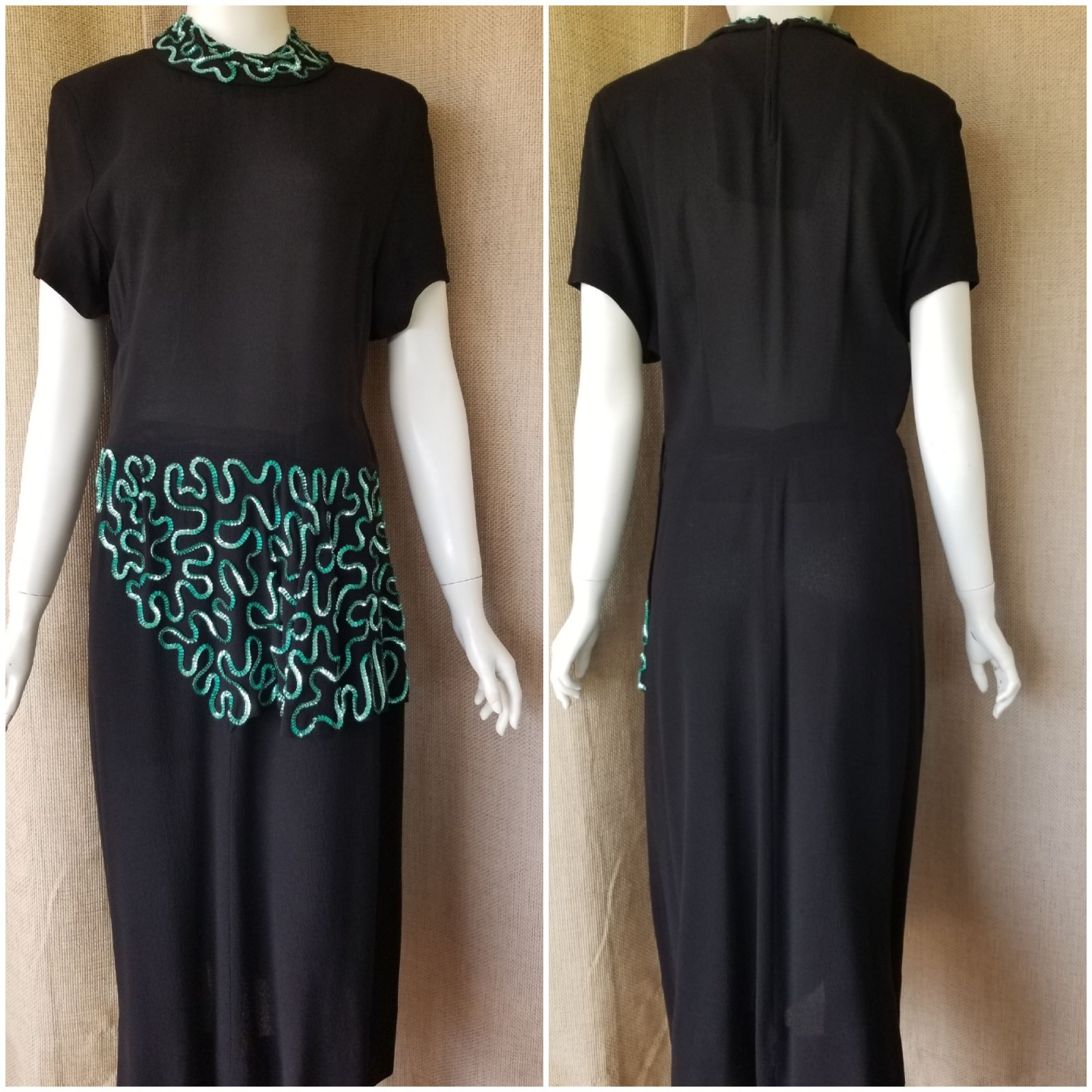 1940’s -Lot of 5- Glamorous Stunning Womens Vintage Clothing Dress Velvet Satin