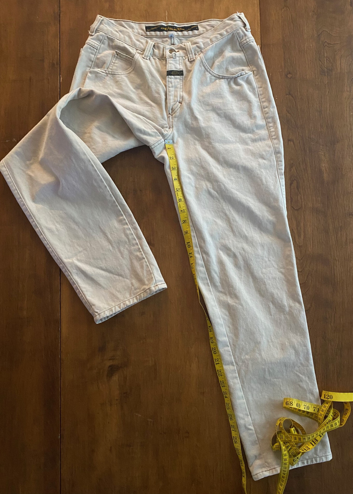 Vintage GIRBAUD Jeans from Marithe Francois Girbaud TAN CREAM Size 31