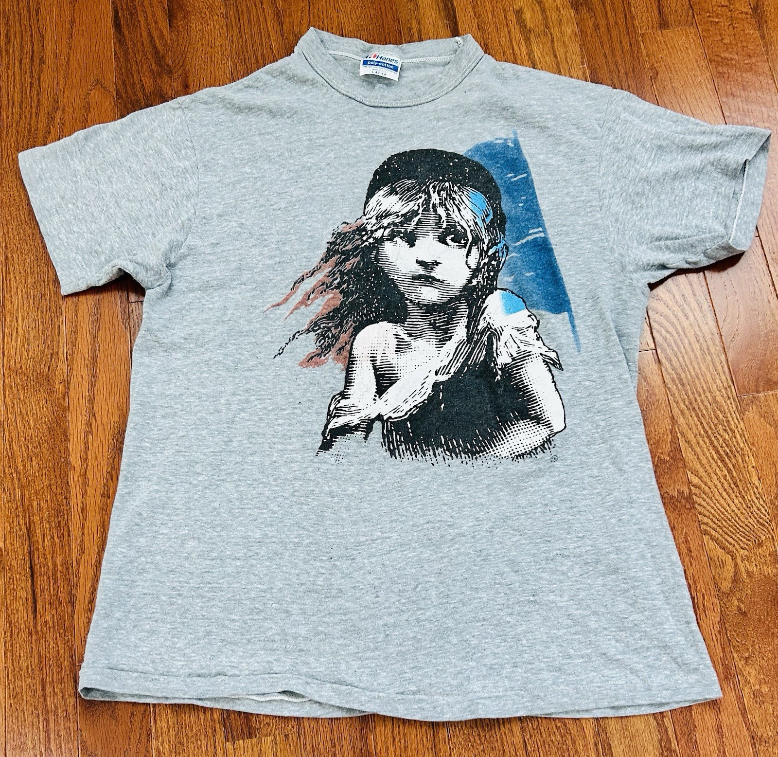 VINTAGE 1986, LES MISERABLES,  BROADWAY, HANES, SINGLE STITCH, LARGE, T-SHIRT 