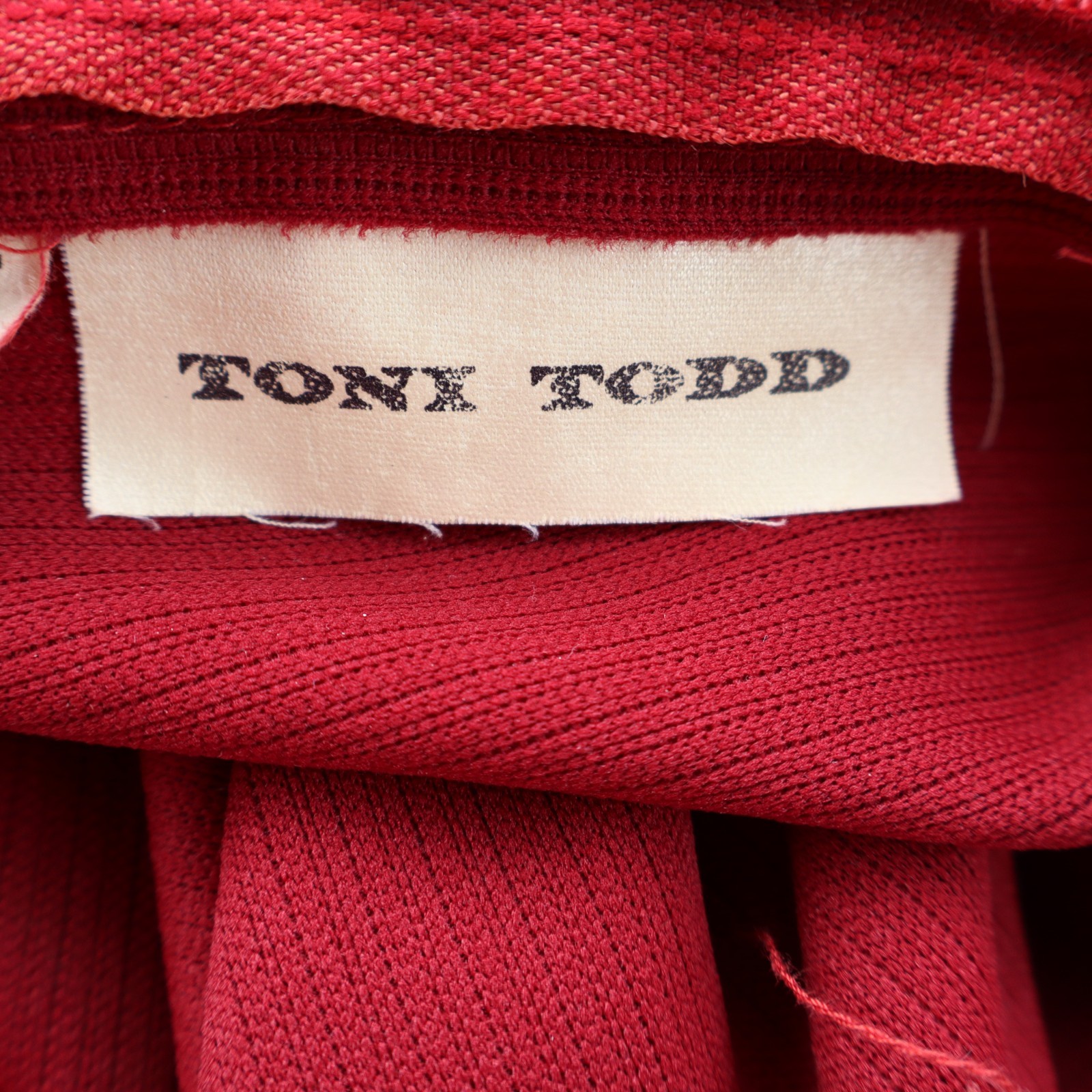 Vintage 1960s Toni Todd Red Mock Neck Plaid A-Line Dress Women’s Medium