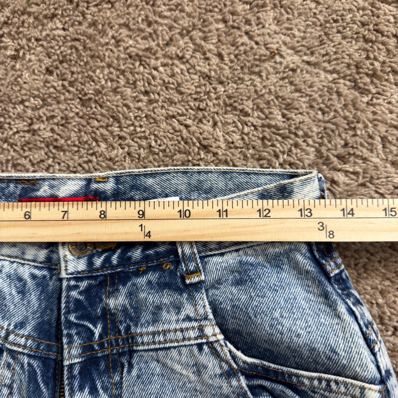 Bonjour Paris Vintage 80s Acid Wash High Waist Tapered 27×30 Made in USA AA02