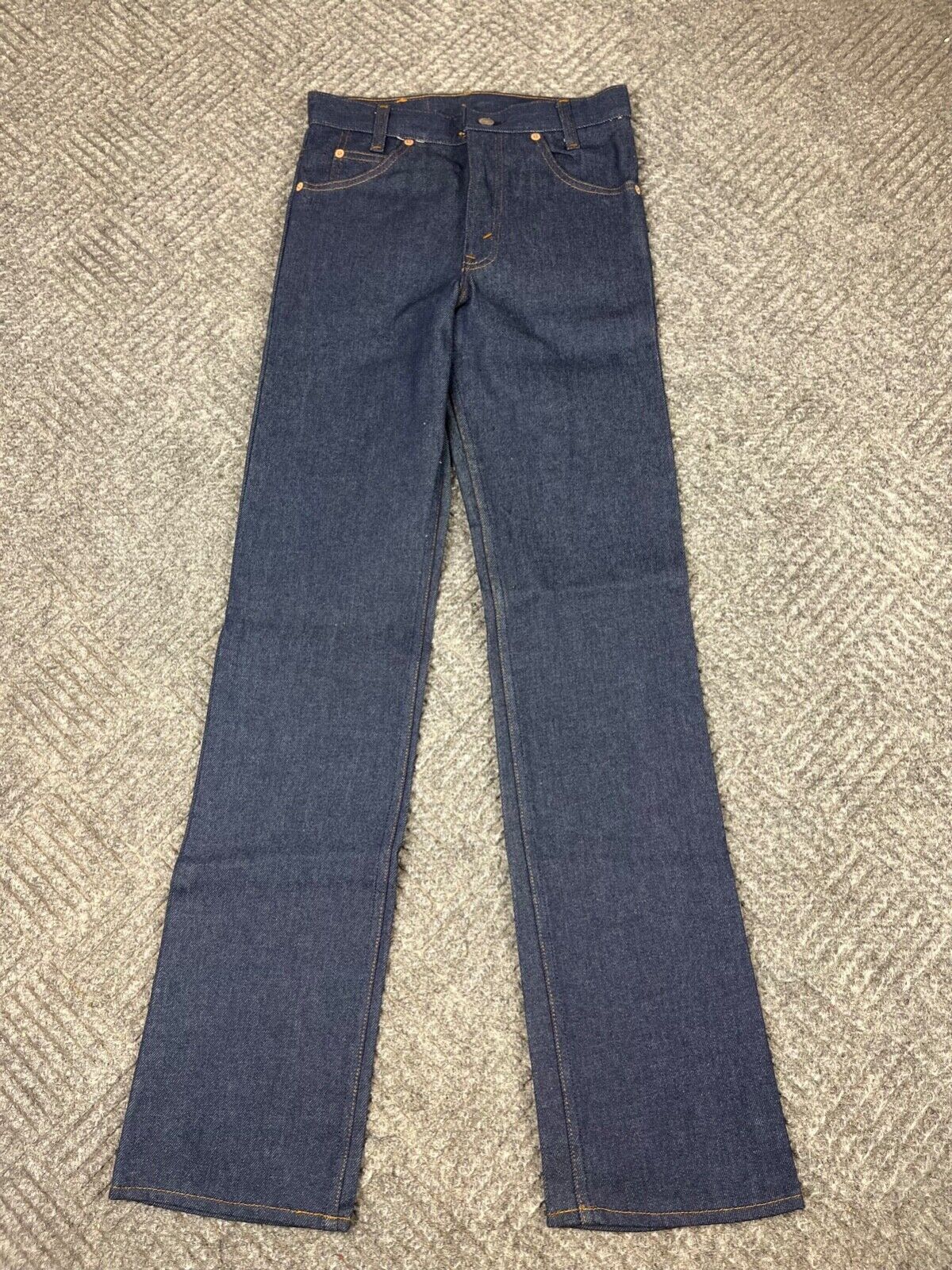 Vintage 80’s Levi’s 716 Saddleman Student Jeans 28×33 Dark Wash Bootcut NOS