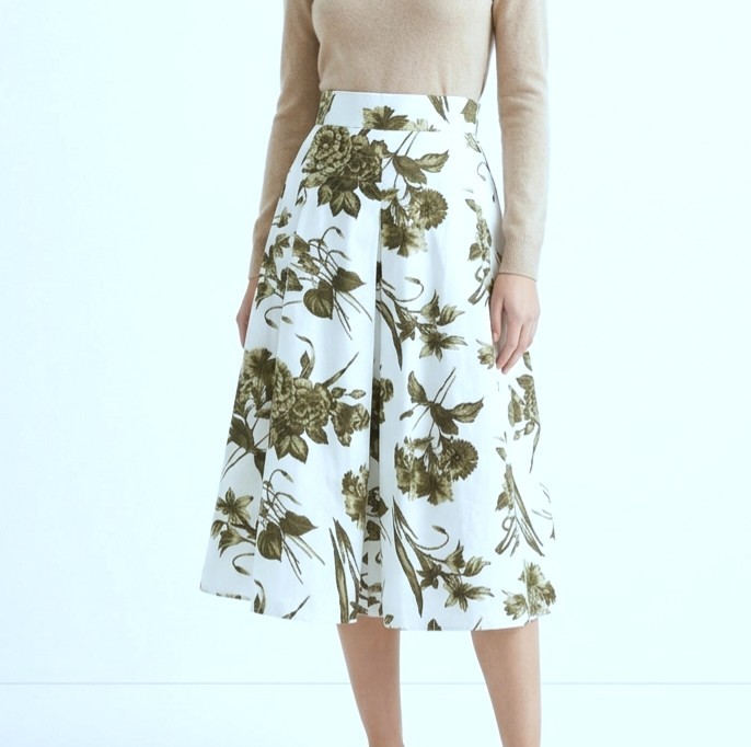 Vtg Howard Wolf Floral Skirt Cotton Pockets Summer 10 Runs Like M High Waist
