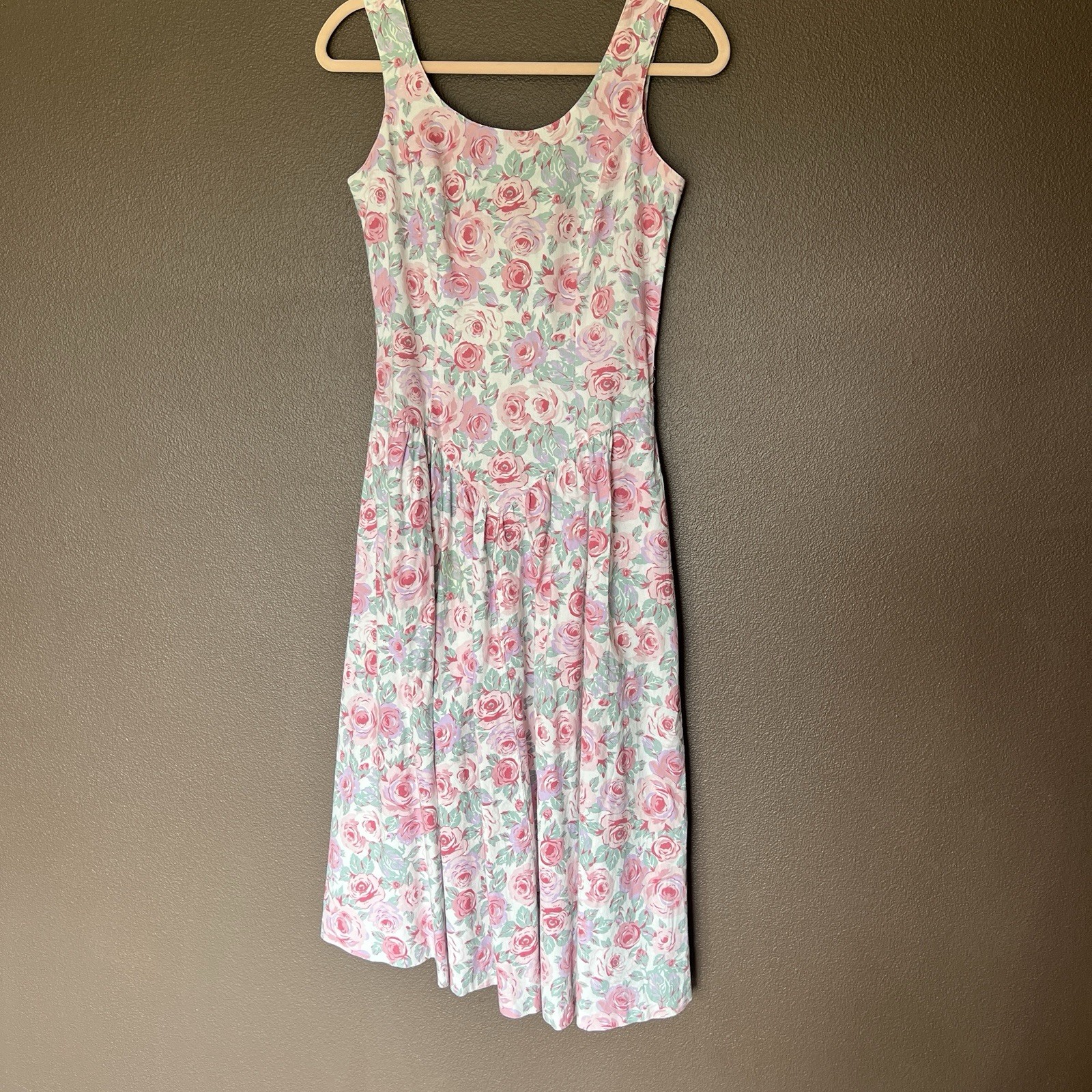 90s Joni Blair Floral Sundress Cottagecore Pastel Romantic