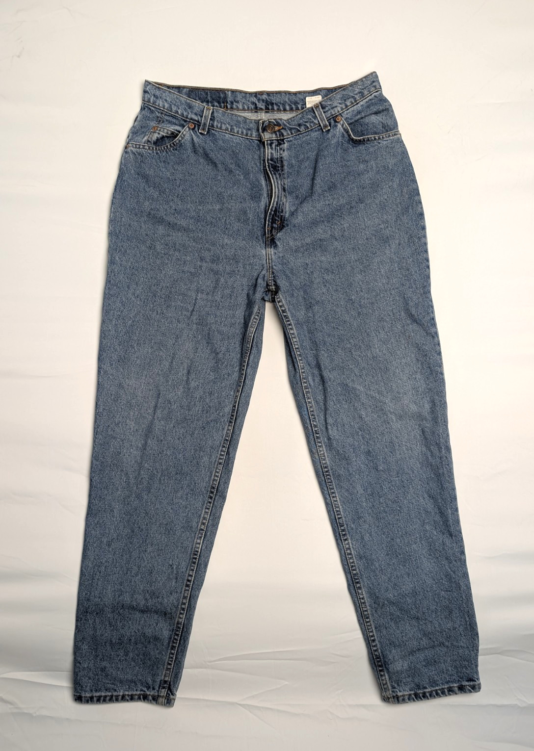 Vintage 90s Levis Jeans Womens S18 M USA Tapered Fit & Leg 9922 Orange Tab Blue