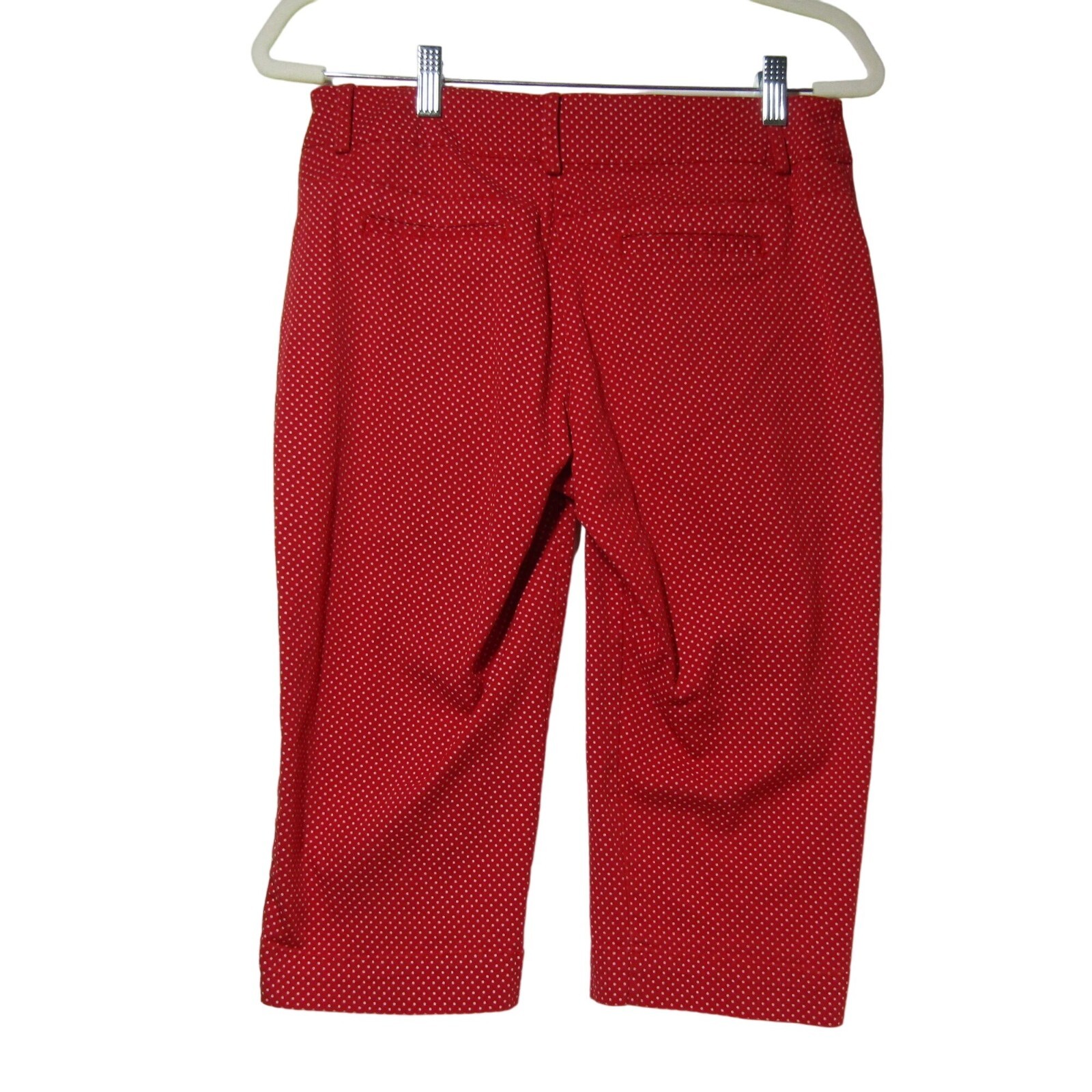 VTG 90s Y2K Retro 6 Red POLKA DOT Pedal Pushers Capri Cropped Rockabilly Pants