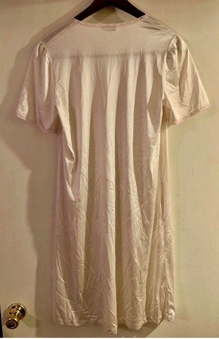 LOT of 3x Vintage Vanity Fair BLUE PINK AQUA Robe Slip Gown Nylon Nightgown SZ S