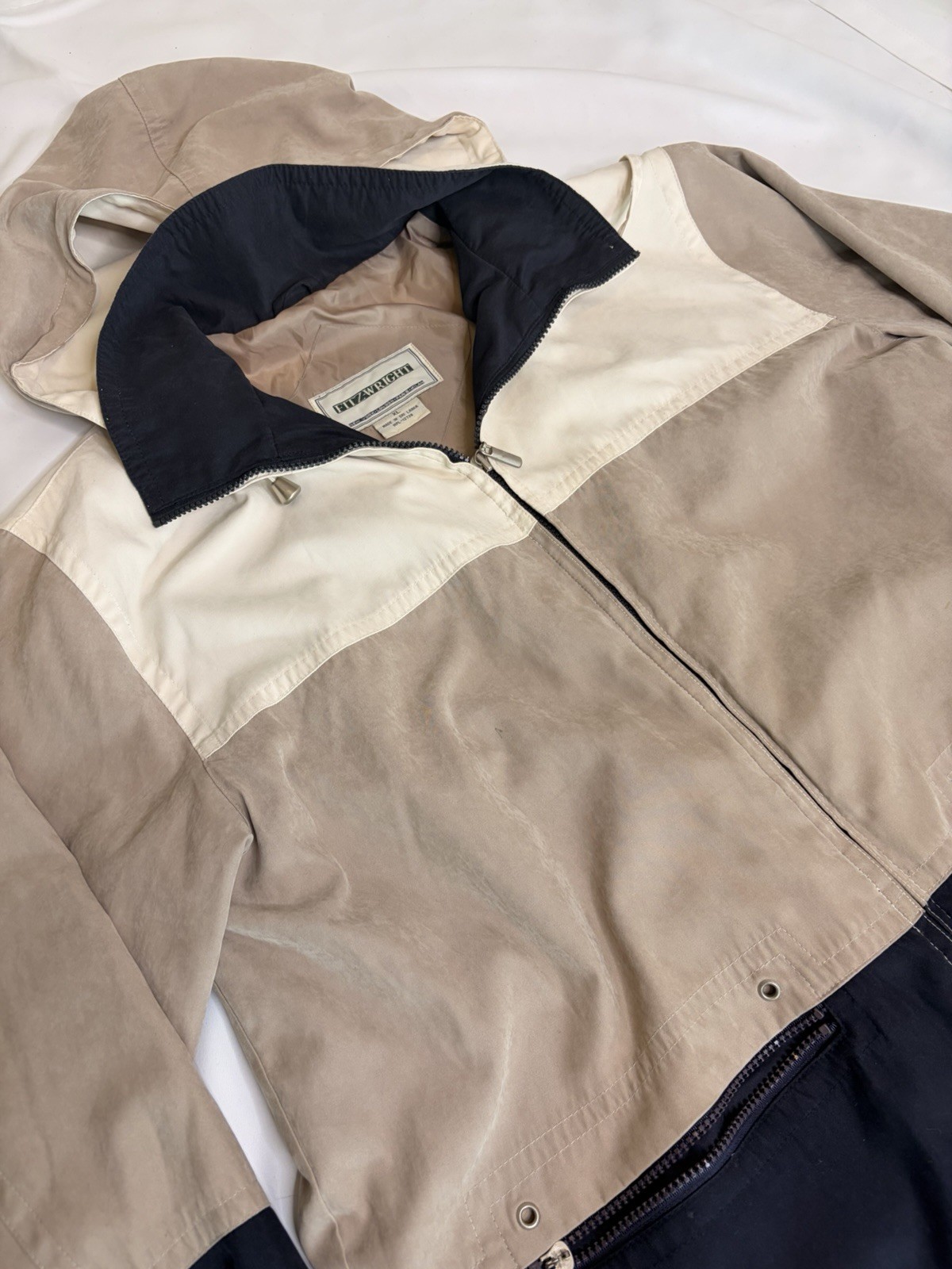 Vintage 90’s Men’s Fitz-Wright Size M Detachable Hoodie Suede Sweatshirt