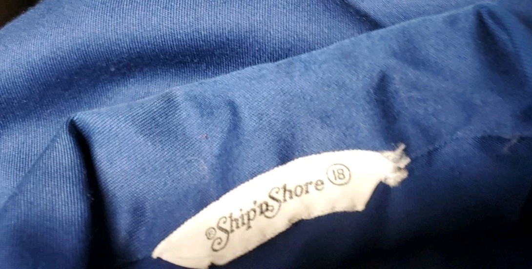 60s Vtg L Ship N Shore Dagger Collar Artist work Top Blouse Apron Sleeveless