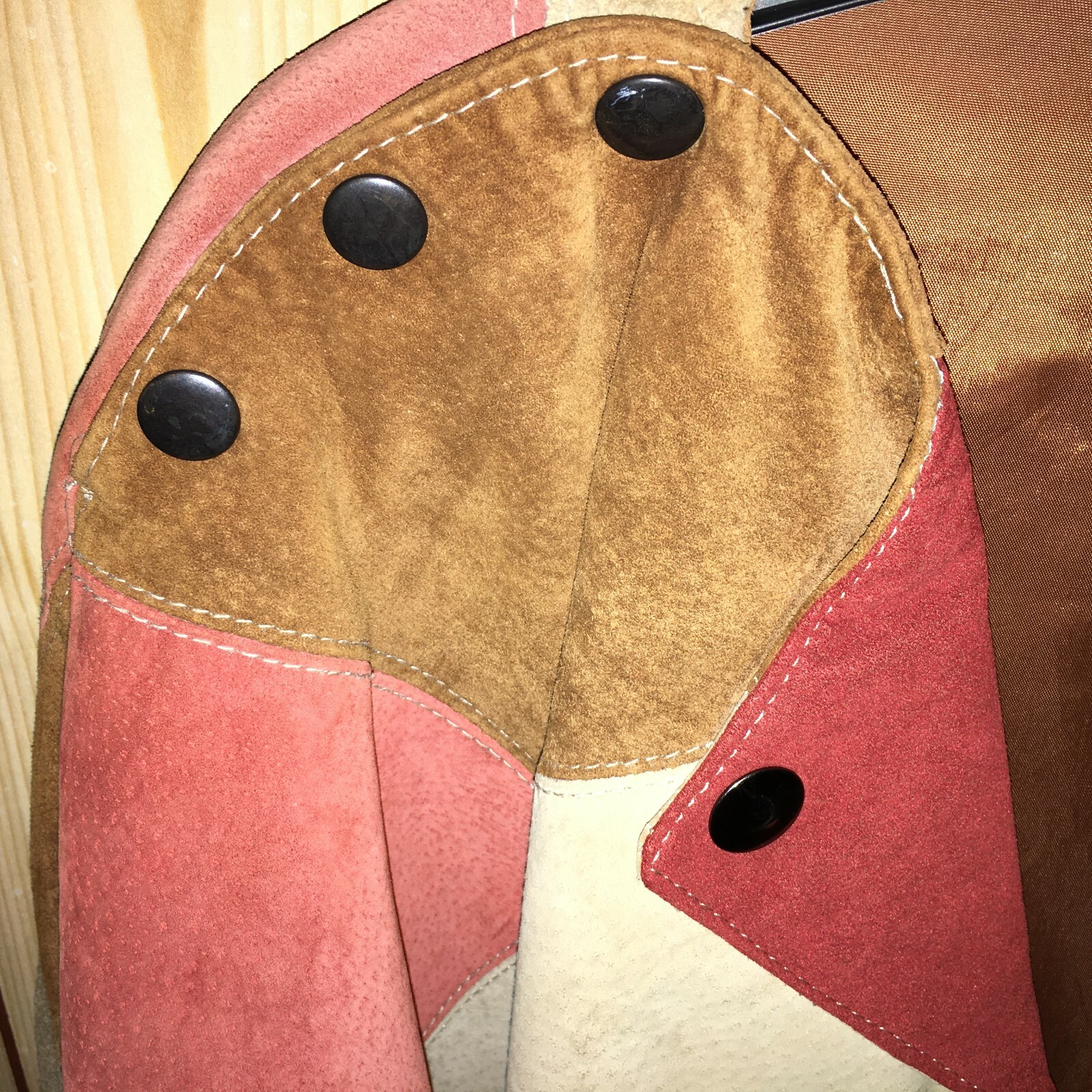 Vintage Montgomery Ward The Tannery Suede Leather Corduroy Jacket Size 13/14