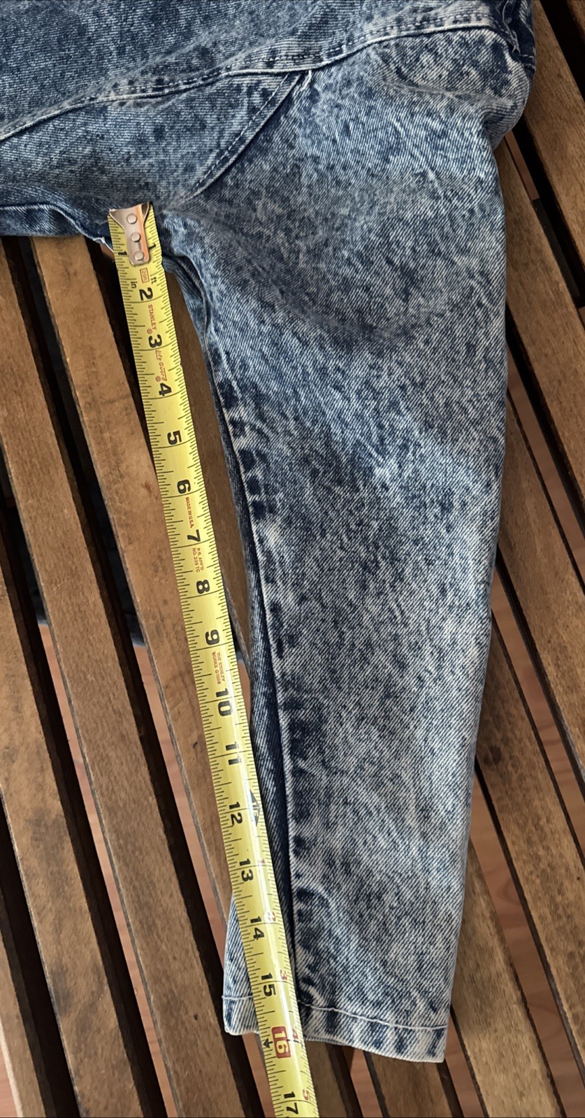 VTG 80’s Paris Blues Acid Washed Denim Full Zip Dress USA 1065C 6012 Size 11