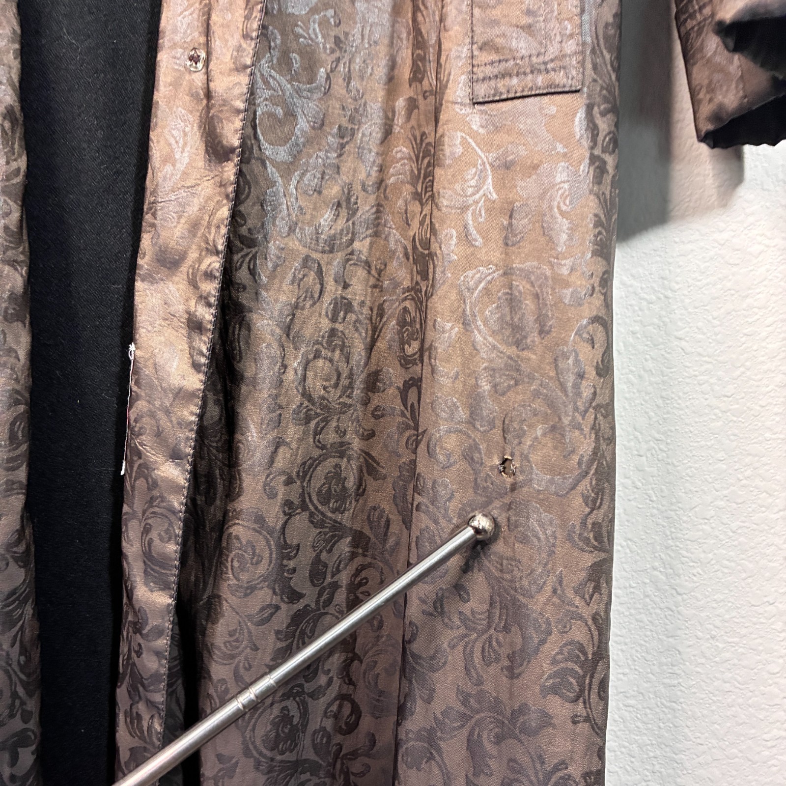 Vintage London Fog Trench Coat Women’s Duster Brown Paisley Liner Sz 8reg – READ