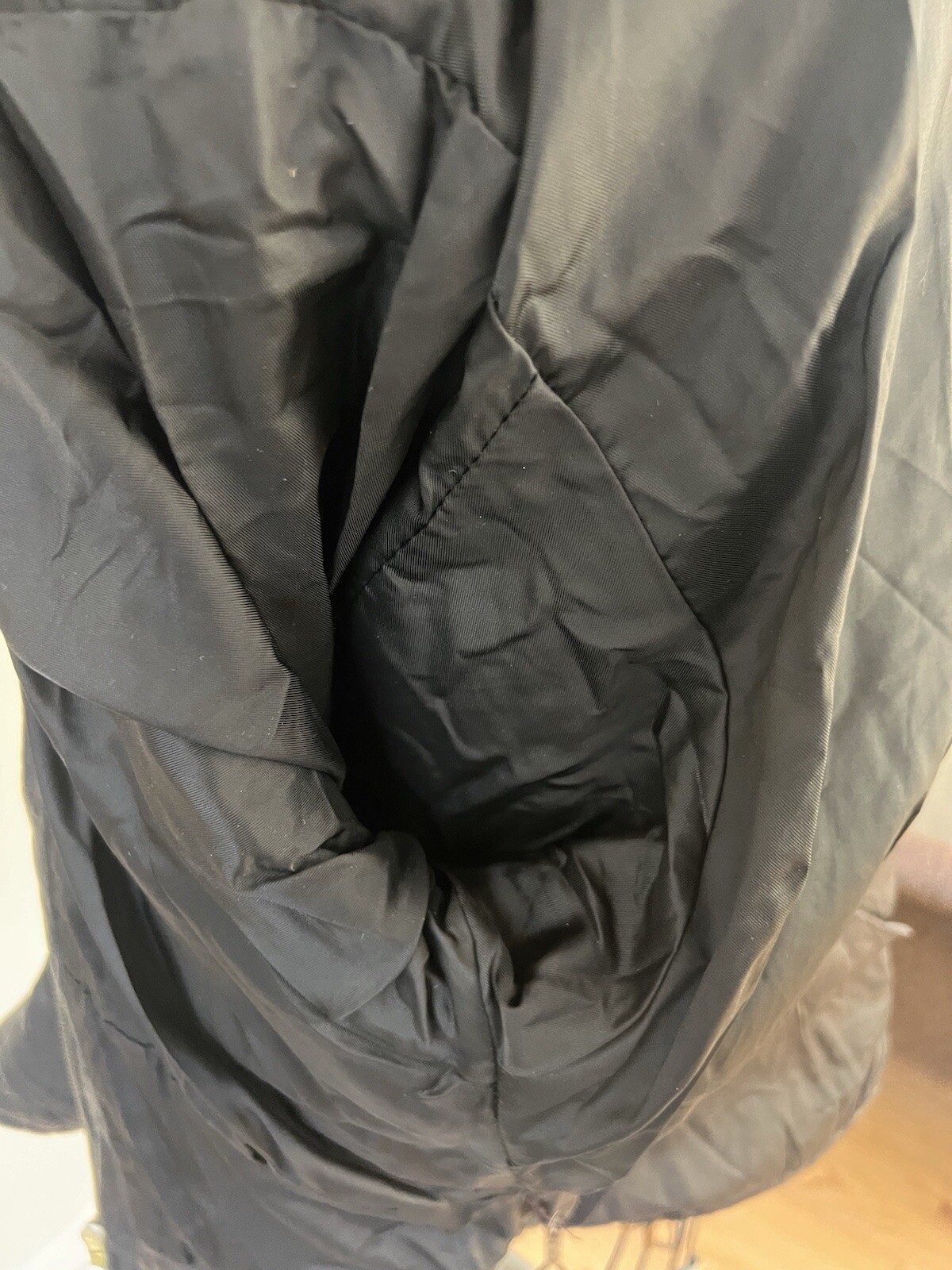 Women’s VTG Coat Black Leather Hood Belt Insulated Liner L Otello Pelle