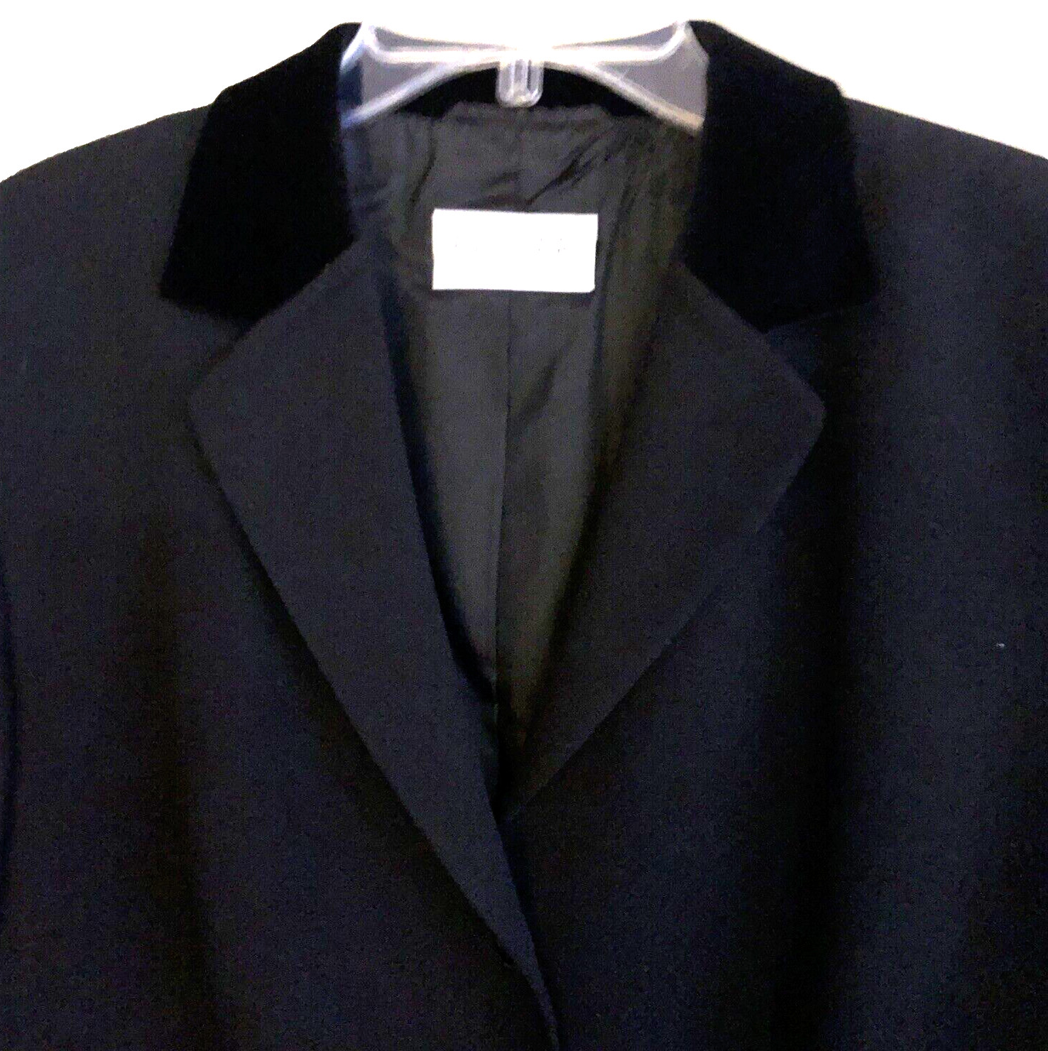 Basler Wool Blend Jacket Womens Sz 16 Black Velvet Trim Ivy League Elegant