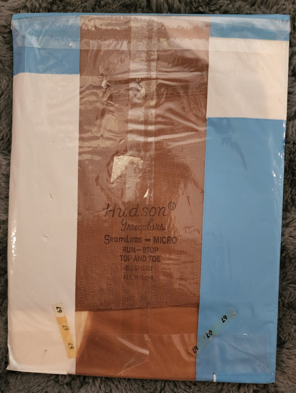 Vintage 1960s Hudson Irregulars Stockings Size 8.5 Short