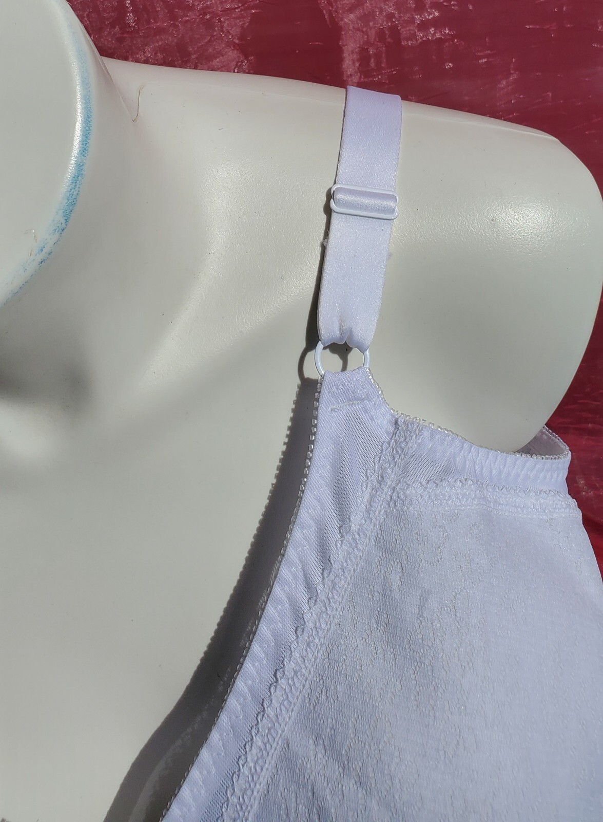 Playtex White Bra Size 42B White Floral Lace Sexy Sissy Pin-up Crossdress Y2K