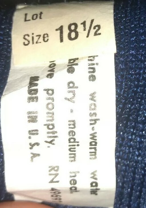 Vintage Risa Ann New York WOMENS Blue PULL OVER Knit TOP w Scarf Size 18 1/2