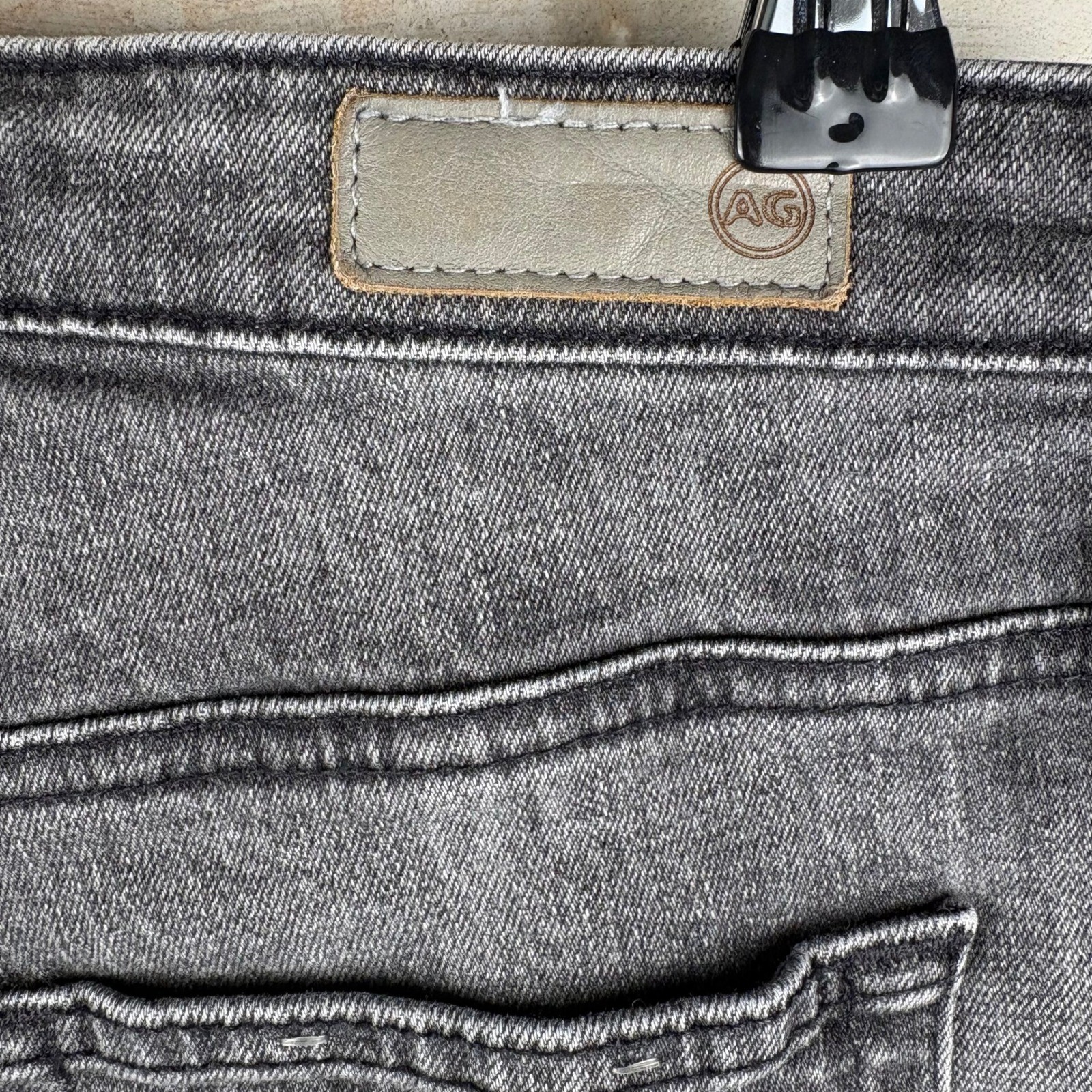 AG Adriano Goldschmied Isabelle High Rise Straight Crop Jeans Gray Sz 27 Vintage