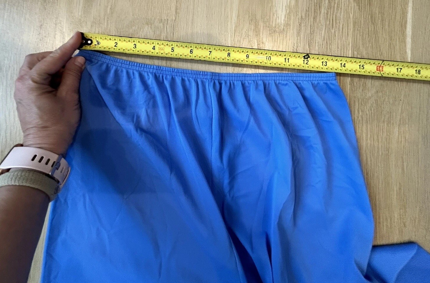 Vtg Vassarette Pajamas L Long Top & Crop Pants 25 Inseam blue Appliqué Detail