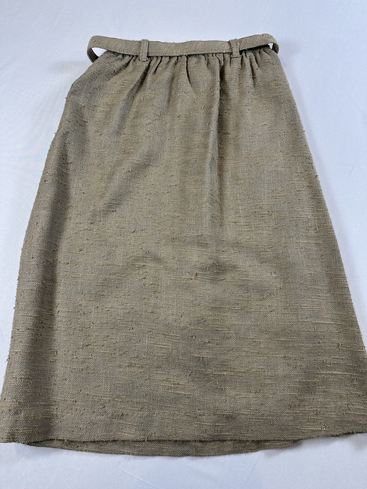 60s 70s Prestige of Boston Natural Fiber Skirt Beige Tweed Career Blazer Suit