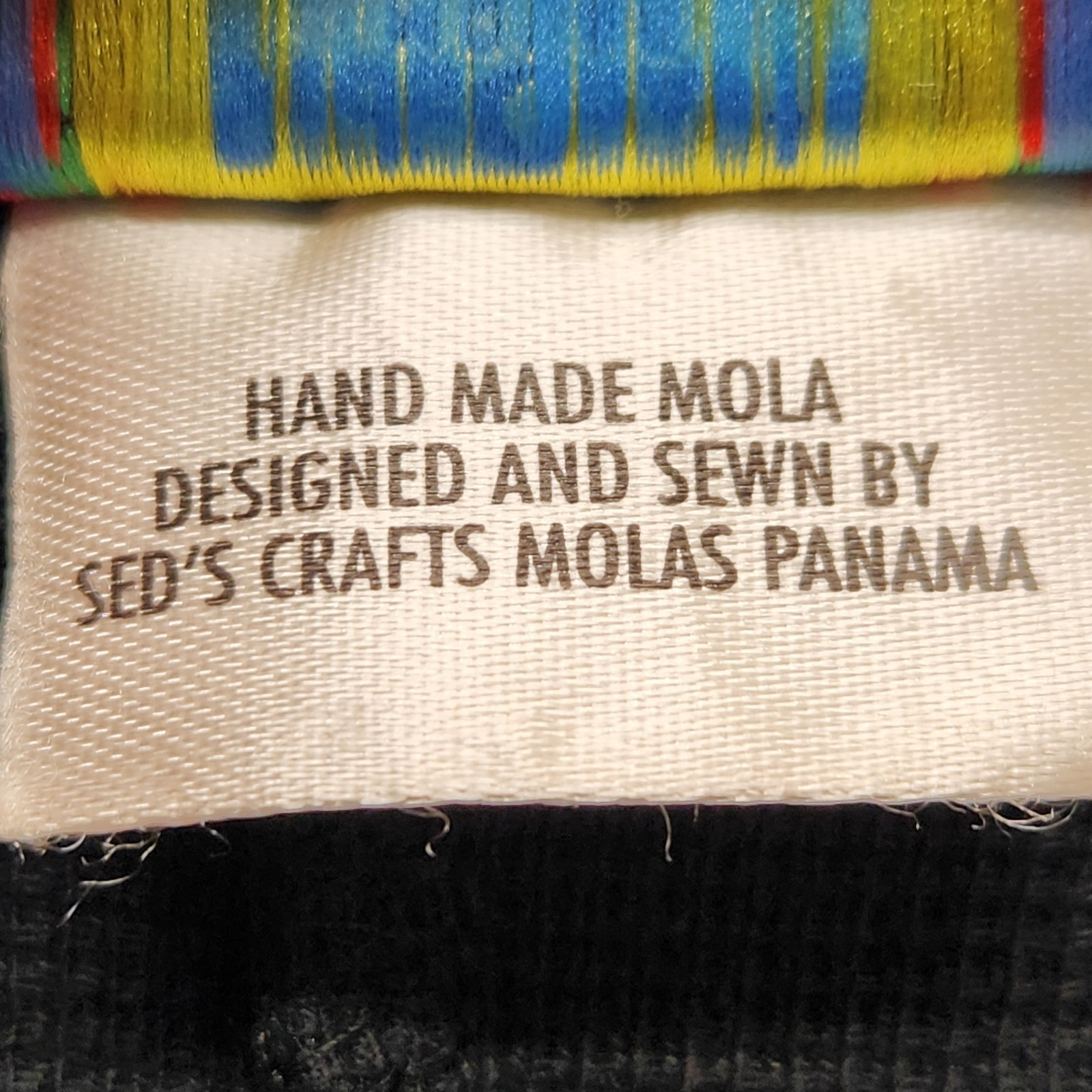 ⭐️Vintage Seds Crafts Panama Mola Appliqué Cotton Maxi Dress Boho Artisan XLarge