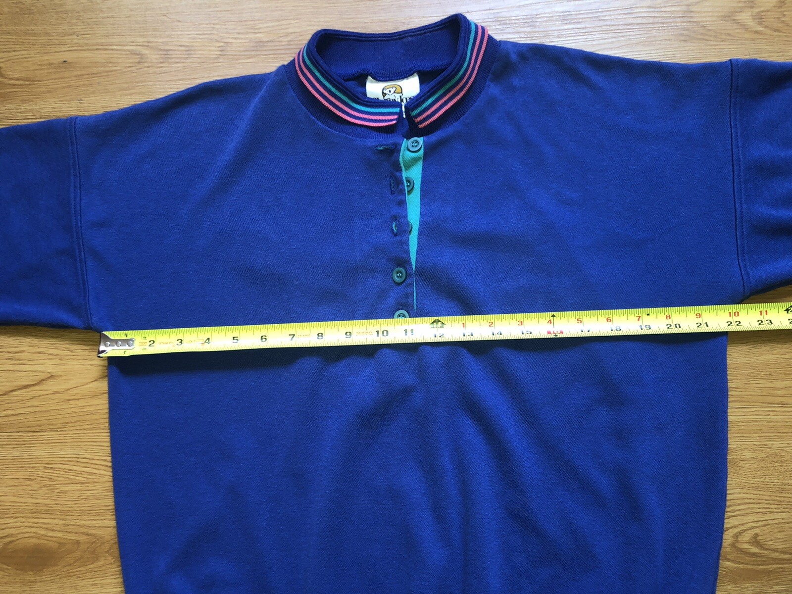 Vintage 90s Sloppy Joe’s Casual Wear 5 Button Collared Short Sleeve Shirt Blue