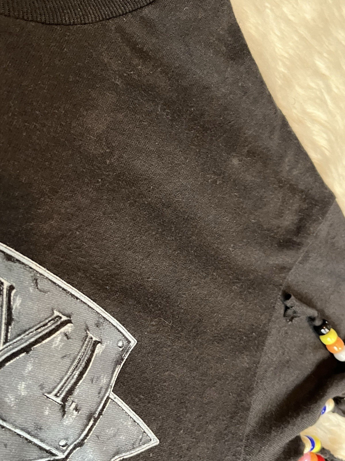 Vintage Bon Jovi T Shirt 1989 New Jersey Beaded Size L Womens Unisex Glam Rock