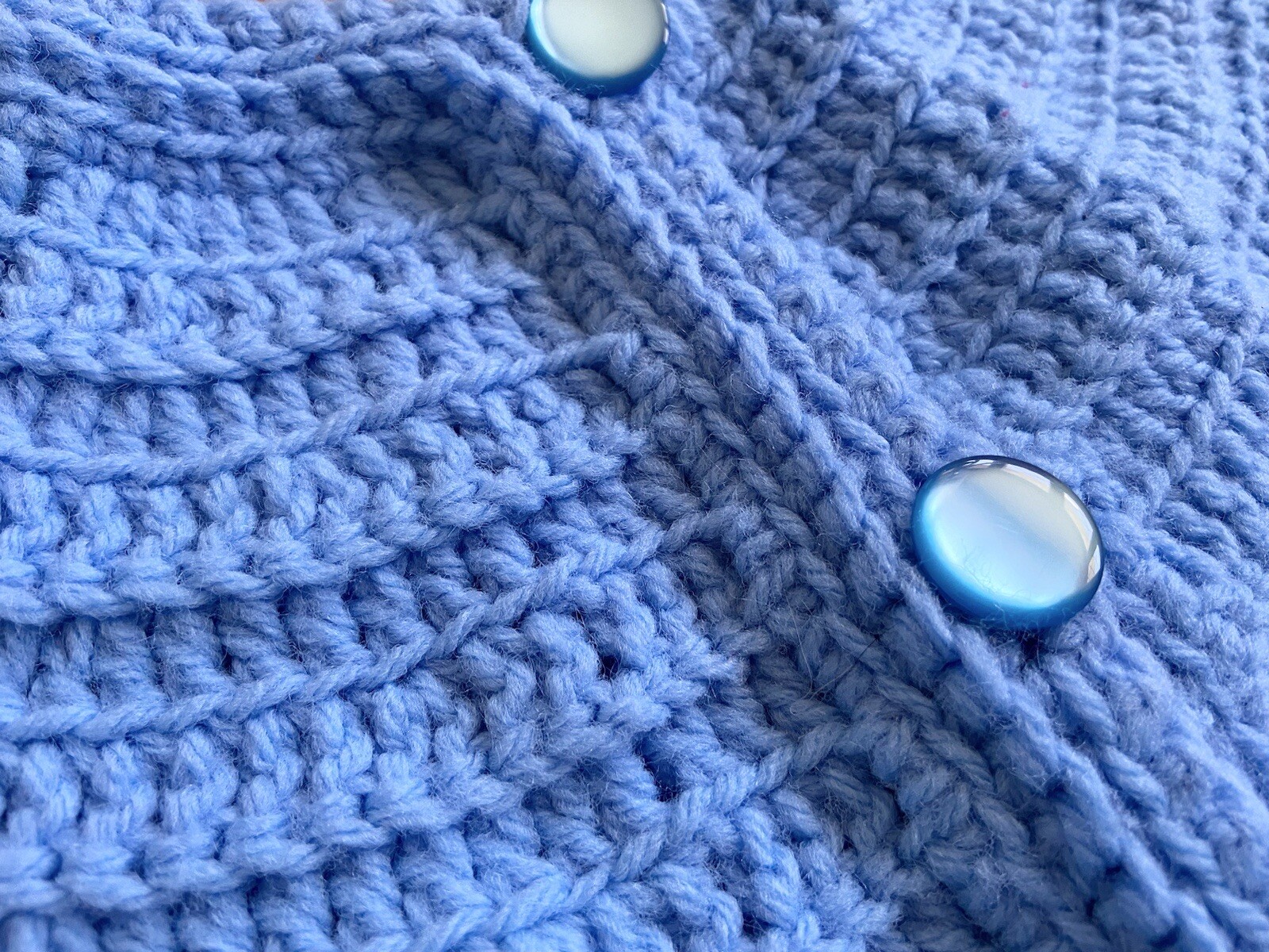 Vintage Blue Crocheted Cape Short Cable Knit Boho Hippie Wedding Bridal Capelet