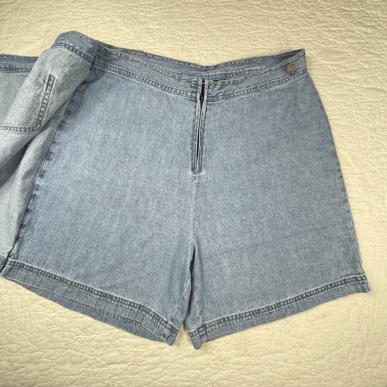 Vintage Bill Blass 90s Y2K Denim Wrap Skorts Waist 32″