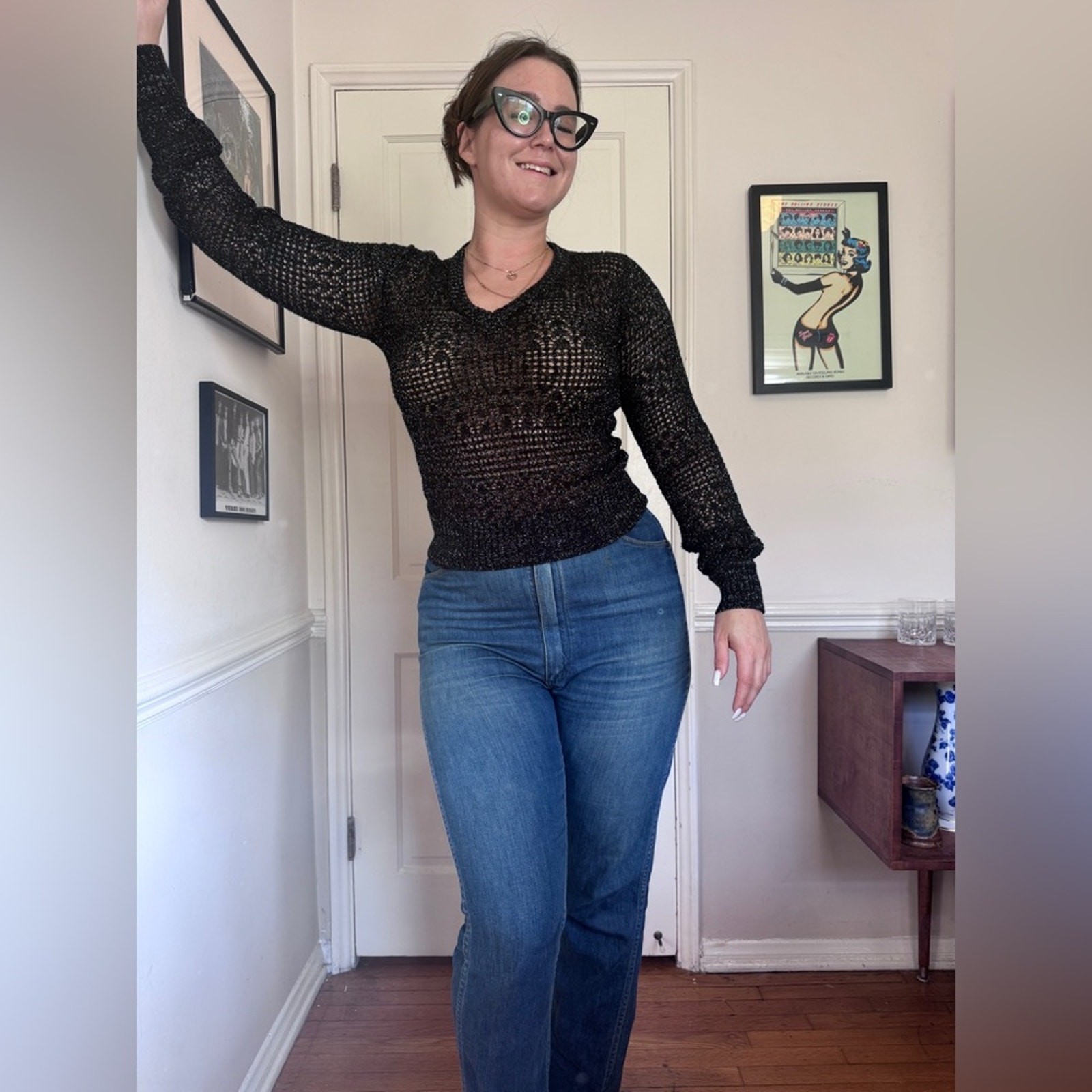 70s Vintage Fredricks of Hollywood Knit Sweater Sz M