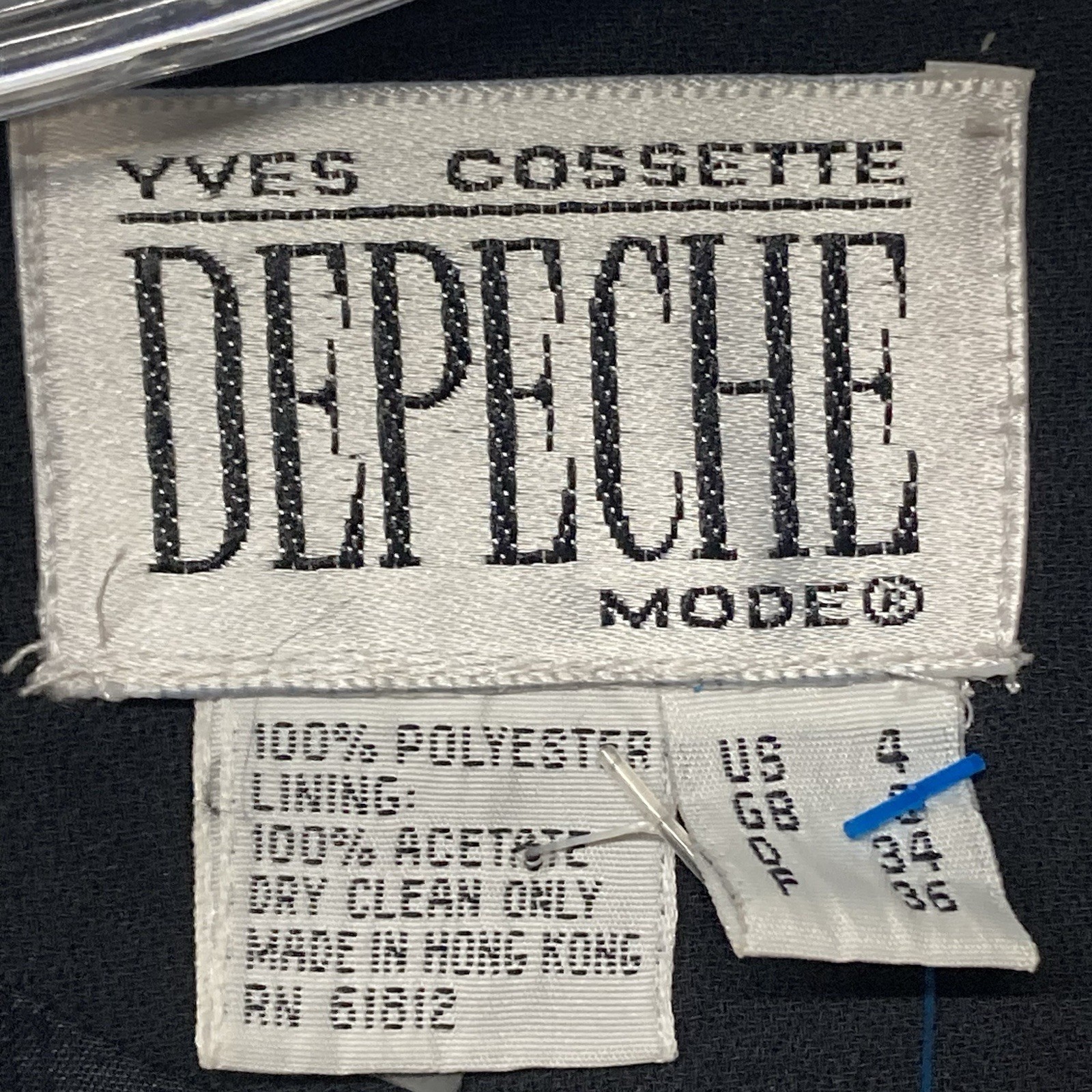 Vintage Yves Cossette Depeche Mode Dress sz4 Cameo Buttons Old Money Power Dress