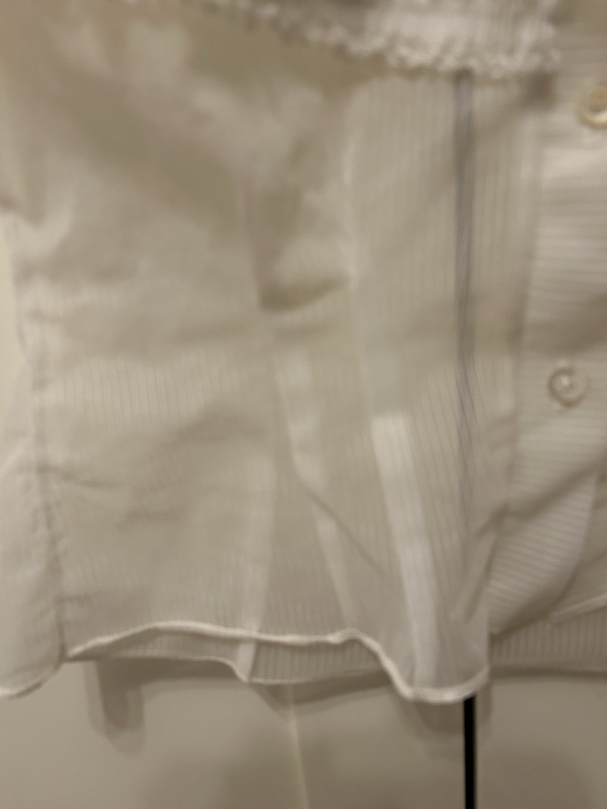 Off-White/Ivory Women’s Antique Sheer Blouse Vintage EST 1950’s